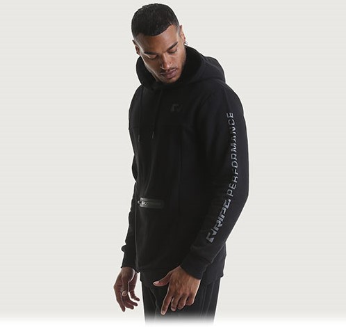 Se Mens Hooded Top - Black Small hos Fit Direct